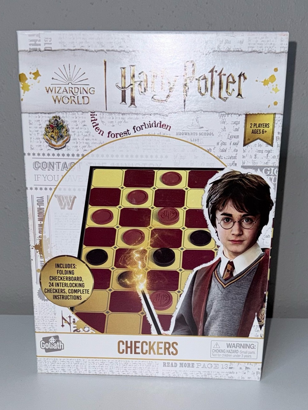 Harry Potter Themed Checkers Game - Maroon and Yellow